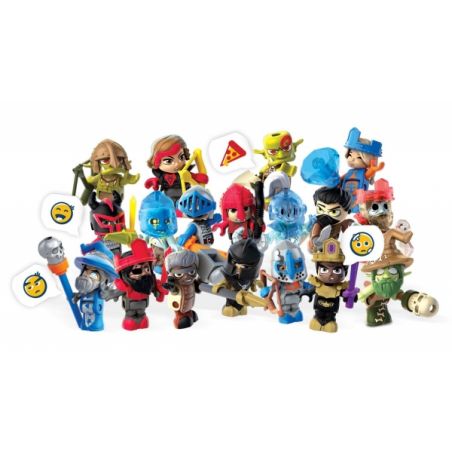 MEGA BLOKS FNX56 non  ANH HÙNG NHỎ (GÓI NGẪU NHIÊN) bộ đồ chơi xếp lắp ráp ghép mô hình Medieval Castle MINI HEROES {RANDOM BAG} Chiến Tranh Trung Cổ 10 khối