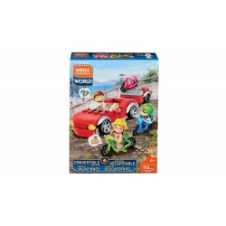 MEGA BLOKS FNT91 non  CHUYẾN ĐI ĐƯỜNG BỘ CÓ THỂ CHUYỂN ĐỔI bộ đồ chơi xếp lắp ráp ghép mô hình CONVERTIBLE ROAD TRIP 114 khối