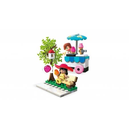 MEGA BLOKS FNT88 non  XE KEM bộ đồ chơi xếp lắp ráp ghép mô hình ICE CREAM CART 68 khối