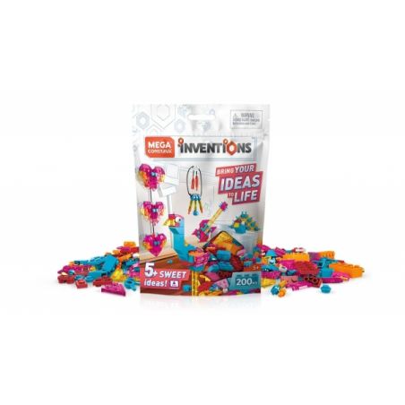 MEGA BLOKS FWP25 non  BỘ XÂY DỰNG KẸO bộ đồ chơi xếp lắp ráp ghép mô hình Creator CANDY BRICK BUILDING SET Sáng Tạo 200 khối