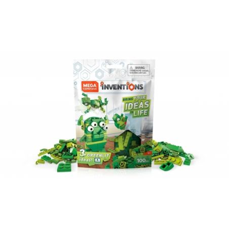 MEGA BLOKS FWP21 non  BỘ CÔNG TRÌNH XANH bộ đồ chơi xếp lắp ráp ghép mô hình Creator GREEN BRICK BUILDING SET Sáng Tạo 100 khối