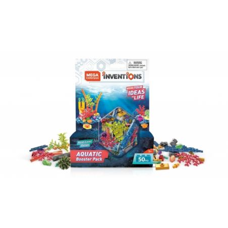 MEGA BLOKS FWP16 non  MỞ RỘNG BỘ XÂY DỰNG ĐẠI DƯƠNG bộ đồ chơi xếp lắp ráp ghép mô hình Boost AQUATIC BUILDING SET BOOSTER Tư Duy 50 khối