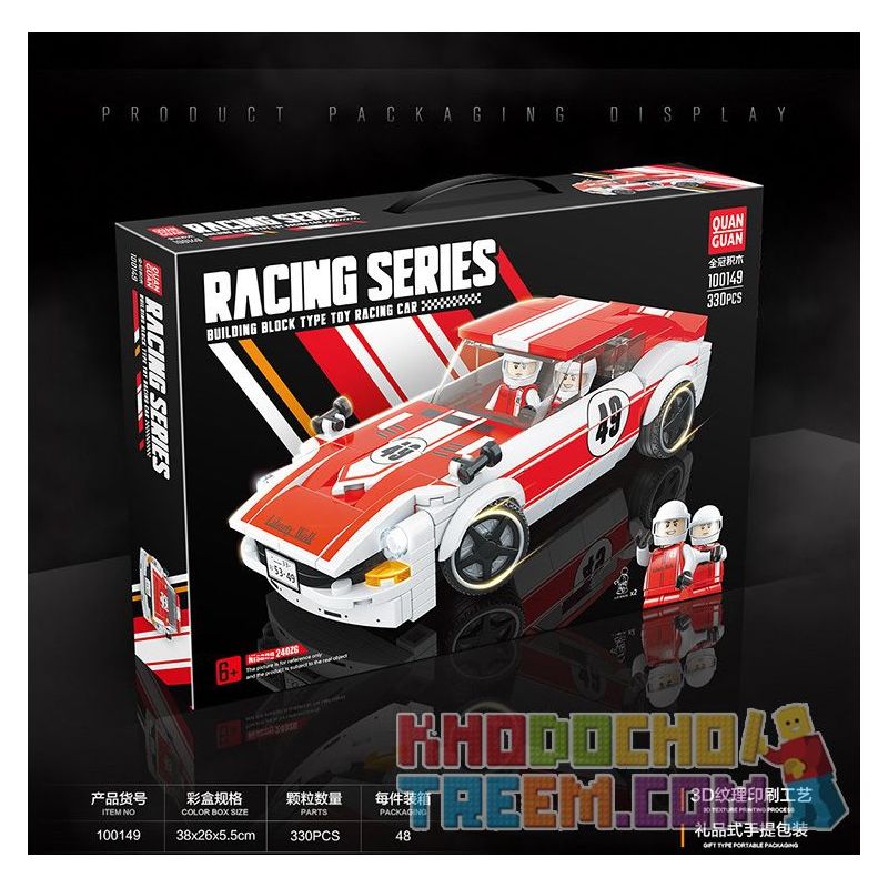 QuanGuan 100149 Quan Guan 100149 non Lego NISSAN 240ZG. bộ đồ chơi xếp lắp ráp ghép mô hình Racers RACING Đua Tốc Độ 330 khối