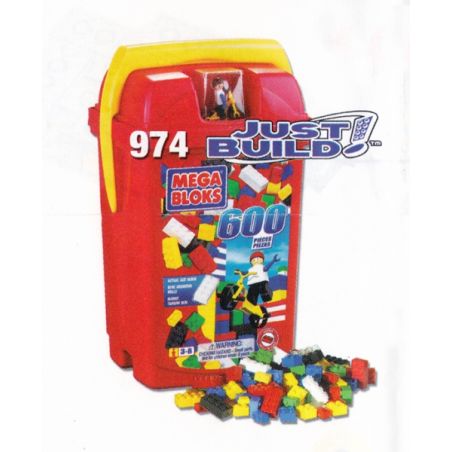 MEGA BLOKS 974 non  THÙNG 600 KHỐI bộ đồ chơi xếp lắp ráp ghép mô hình Creator 600 PCS BUCKET Sáng Tạo 600 khối