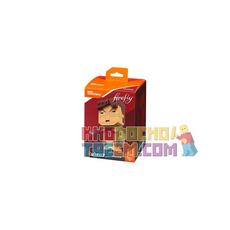 MEGA BLOKS DXB92 non Lego MARKHAM. bộ đồ chơi xếp lắp ráp ghép mô hình Brickheadz MALCOLM Nhân Vật Đầu To 139 khối