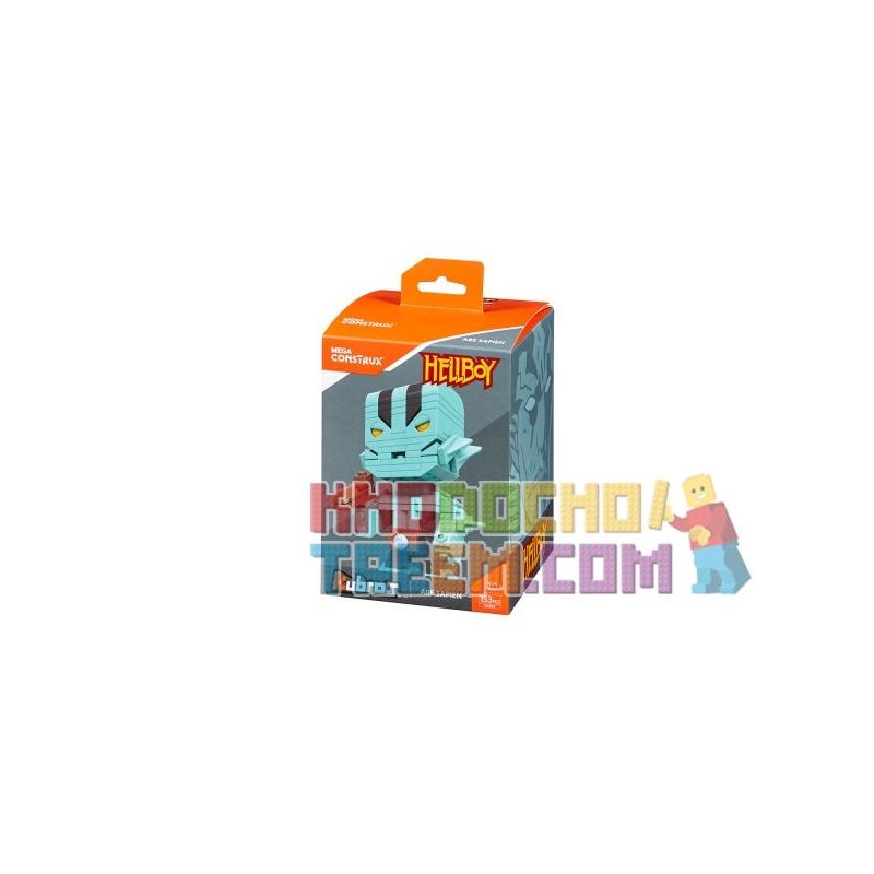 MEGA BLOKS DXB88 non Lego FISHMAN YABO. bộ đồ chơi xếp lắp ráp ghép mô hình Brickheadz HELL BOY ABE SAPIEN Nhân Vật Đầu To 153 khối