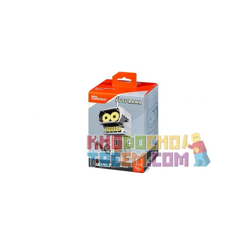 MEGA BLOKS DXB86 non Lego BAN NHẠC bộ đồ chơi xếp lắp ráp ghép mô hình Brickheadz BENDER Nhân Vật Đầu To 143 khối