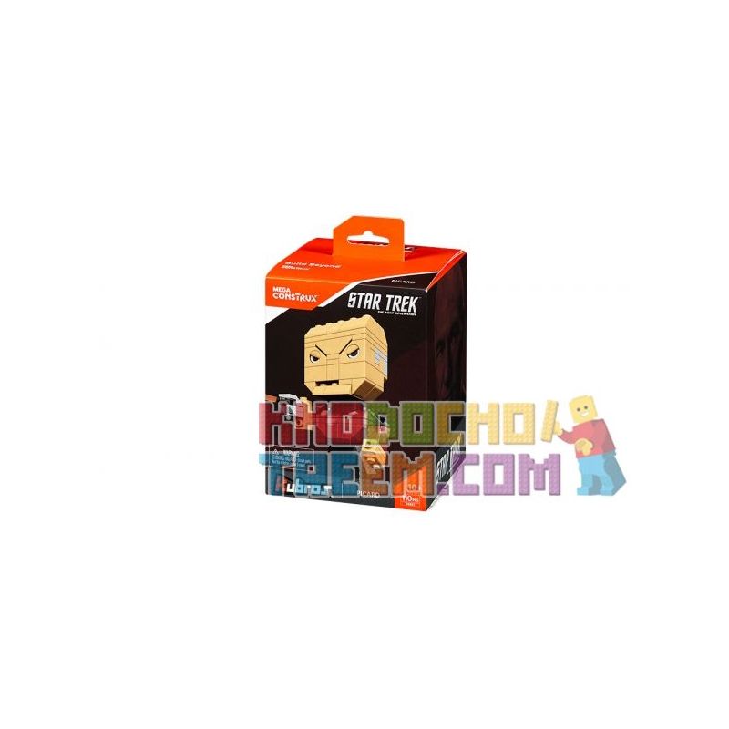 MEGA BLOKS DXB82 non Lego PICAD. bộ đồ chơi xếp lắp ráp ghép mô hình Brickheadz PICARD Nhân Vật Đầu To 110 khối