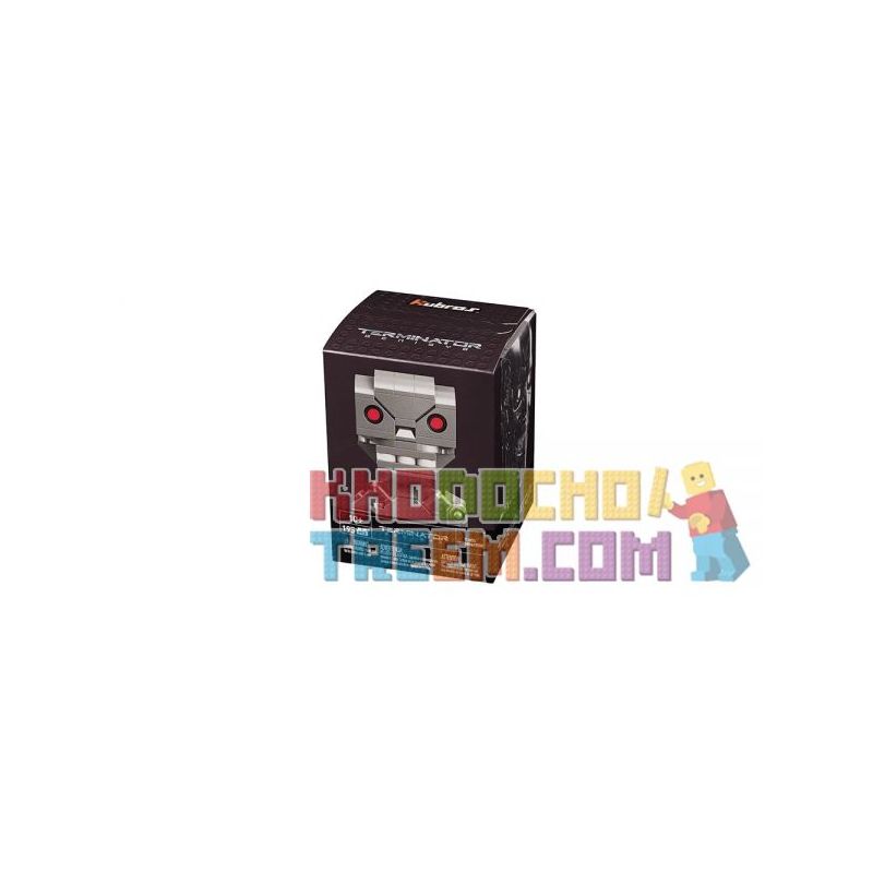 MEGA BLOKS DTW67 non Lego KẺ HỦY DIỆT T-800 bộ đồ chơi xếp lắp ráp ghép mô hình Brickheadz TERMINATOR T-800 Nhân Vật Đầu To 195 khối