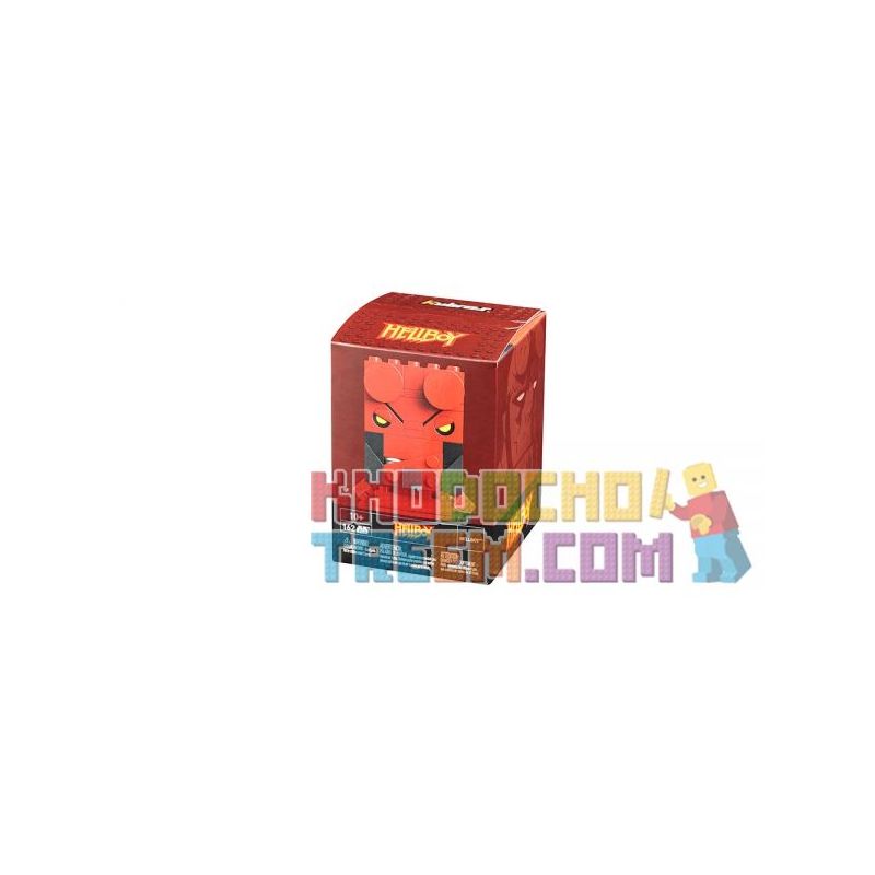 MEGA BLOKS DTW66 non Lego CẬU BÉ ĐỊA NGỤC bộ đồ chơi xếp lắp ráp ghép mô hình Brickheadz HELLBOY™ Nhân Vật Đầu To 162 khối