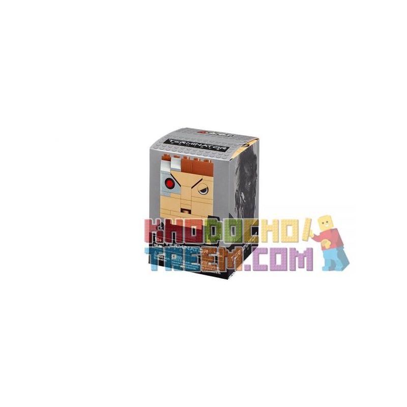 MEGA BLOKS DPH93 non Lego NGƯỜI BẢO VỆ T-800 bộ đồ chơi xếp lắp ráp ghép mô hình Brickheadz T-800 GUARDIAN Nhân Vật Đầu To 158 khối