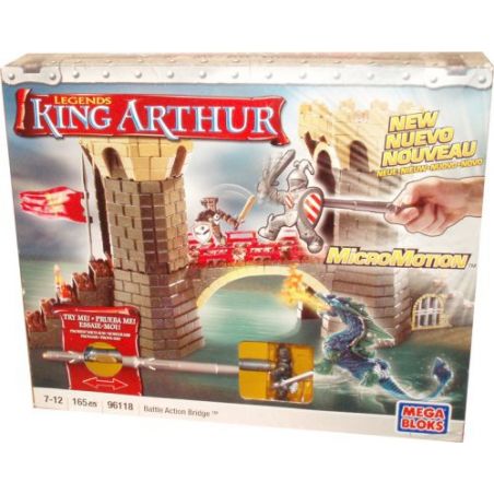 MEGA BLOKS 96118 non  CẦU bộ đồ chơi xếp lắp ráp ghép mô hình Movie & Game BATTLE ACTION BRIDGE Phim Và Trò Chơi 165 khối