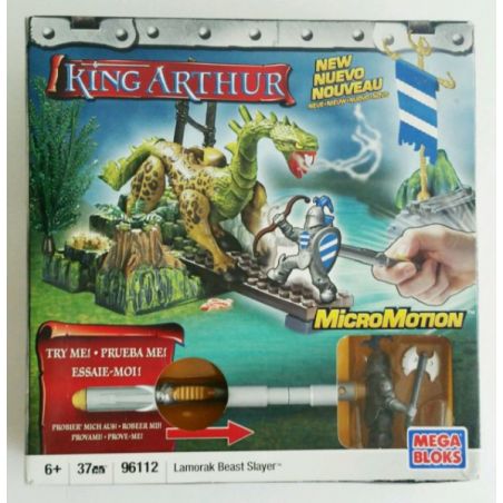 MEGA BLOKS 96112 non  BEAST KILLER LAMARKORKE. bộ đồ chơi xếp lắp ráp ghép mô hình Movie & Game LAMORAK BEAST SLAYER Phim Và Trò Chơi 37 khối