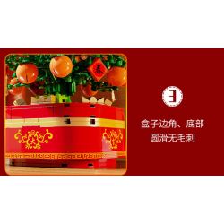 SEMBO 601145 non  CÂY QUẤT NHẠC NHẸ bộ đồ chơi xếp lắp ráp ghép mô hình Seasonal Mùa Lễ Hội 666 khối