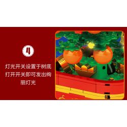 SEMBO 601145 non  CÂY QUẤT NHẠC NHẸ bộ đồ chơi xếp lắp ráp ghép mô hình Seasonal Mùa Lễ Hội 666 khối