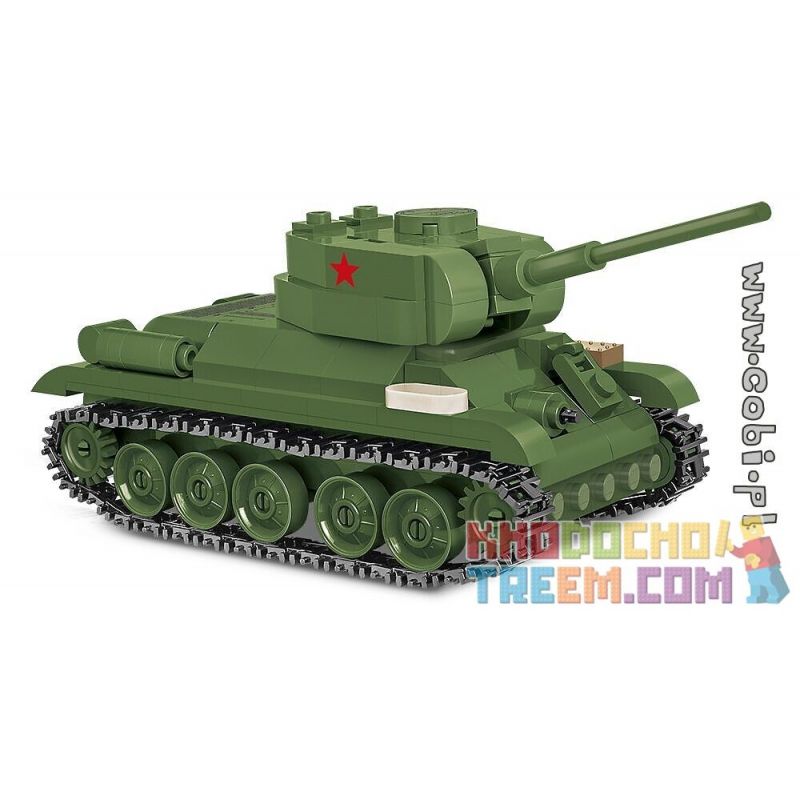 COBI 2702 non Lego XE TĂNG T-34-85 tỷ lệ 1:48 bộ đồ chơi xếp lắp ráp ghép mô hình Military Army Quân Sự Bộ Đội 273 khối