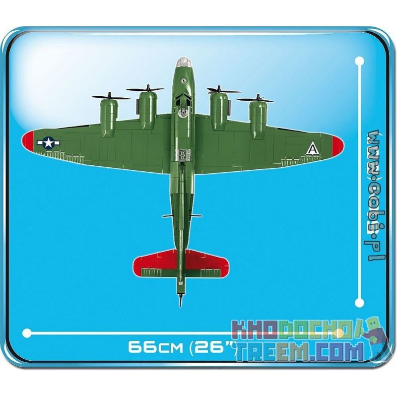 COBI 5703 non Lego MÁY BAY NÉM BOM BOEING B-17 SKYFORT bộ đồ chơi xếp lắp ráp ghép mô hình Military Army BOEING™ B-17G FLYING FORTRESS™ Quân Sự Bộ Đội 920 khối