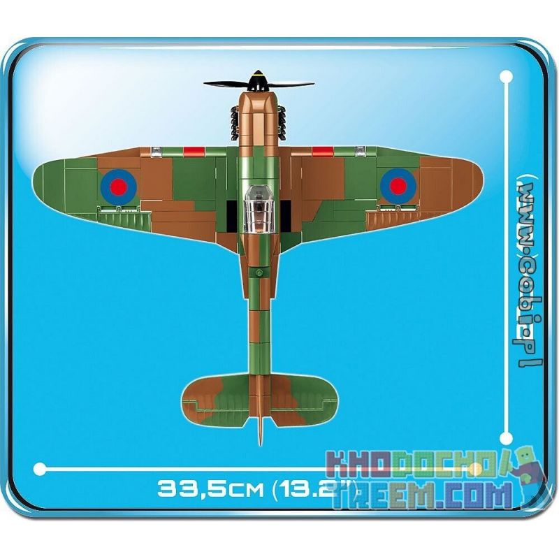 COBI 5709 non Lego MÁY BAY CHIẾN ĐẤU CƠN BÃO MK.I bộ đồ chơi xếp lắp ráp ghép mô hình HAWKER HURRICANE MK.I 270 khối