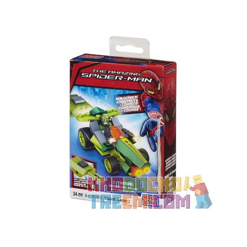 MEGA BLOKS 91325 non Lego XE THỂ THAO LIZARDMAN bộ đồ chơi xếp lắp ráp ghép mô hình Movie & Game LIZARD RACER Phim Và Trò Chơi 34 khối