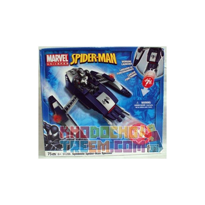 MEGA BLOKS 91286 Xếp hình kiểu Lego Spider-Man Symbiote Spider-Man Speeder  Symbiote Spider-Man Aircraft Máy Bay Người Nhện Symbiote giá sốc rẻ nhất