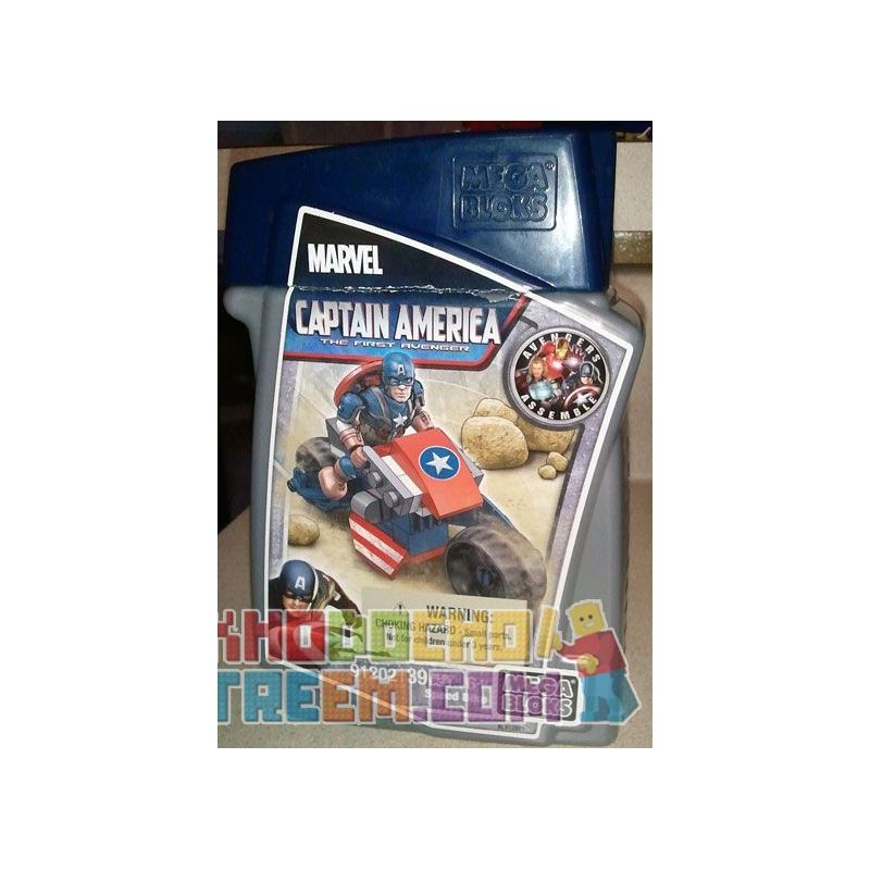 MEGA BLOKS 91202 non Lego ĐỘI TRƯỞNG MỸ MOTORCYCLE. bộ đồ chơi xếp lắp ráp ghép mô hình Marvel Super Heroes SPEED BIKE Siêu Anh Hùng Marvel 39 khối