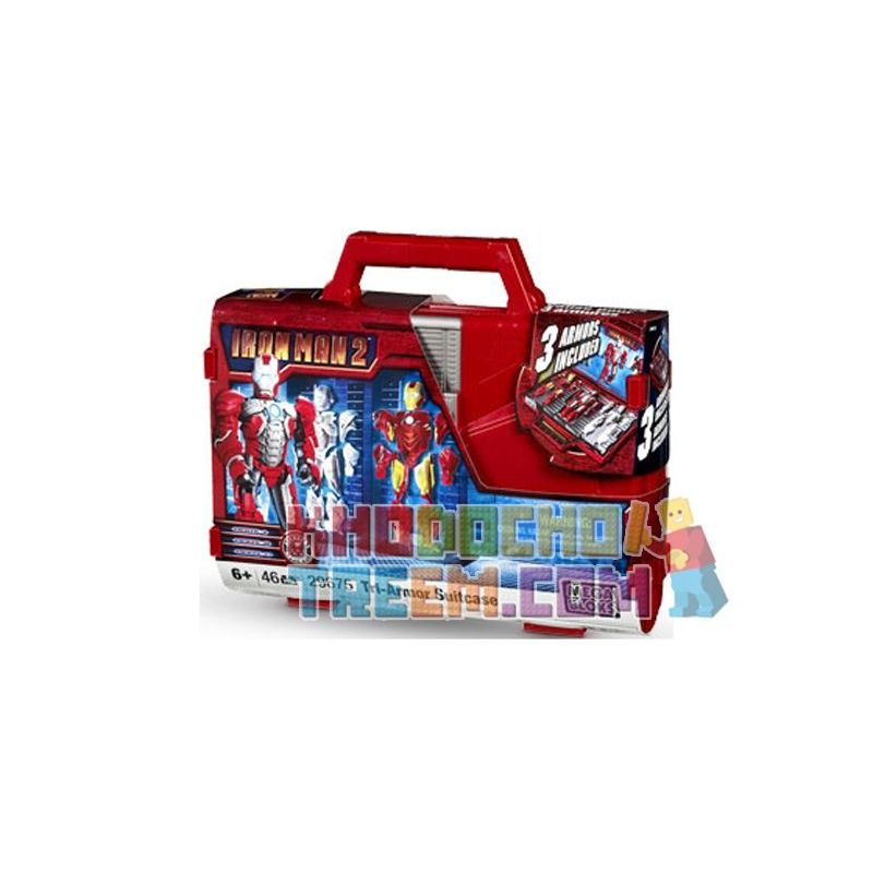 MEGA BLOKS 29675 non Lego BỘ BA ÁO GIÁP bộ đồ chơi xếp lắp ráp ghép mô hình Movie & Game TRI-ARMOR SUITCASE Phim Và Trò Chơi 46 khối