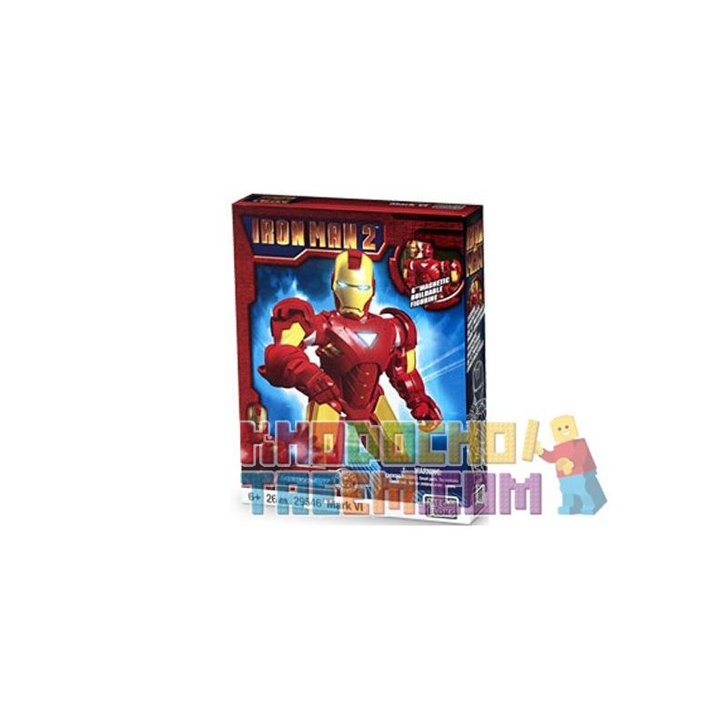 MEGA BLOKS 29546 non Lego NGƯỜI SẮT MARK VI METALON bộ đồ chơi xếp lắp ráp ghép mô hình Marvel Super Heroes Siêu Anh Hùng Marvel 26 khối