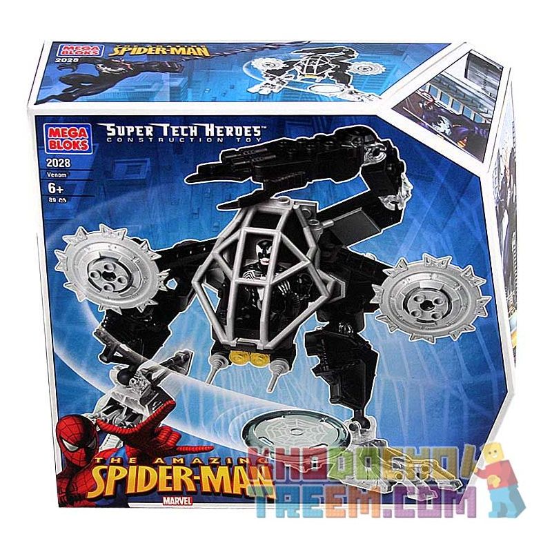 MEGA BLOKS 2028 non Lego MÁY THUỐC bộ đồ chơi xếp lắp ráp ghép mô hình Movie & Game VENOM TECHBOT Phim Và Trò Chơi 89 khối