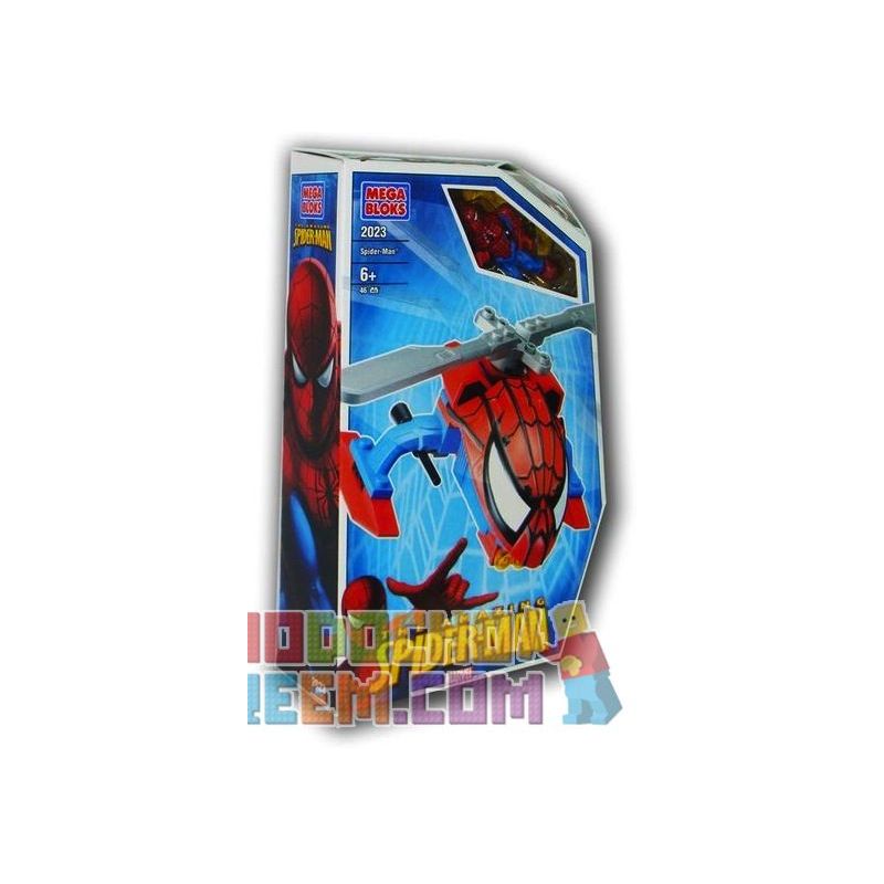 MEGA BLOKS 2023 non Lego TRỰC THĂNG NGƯỜI NHỆN bộ đồ chơi xếp lắp ráp ghép mô hình Spider-Man SPIDER-MAN TRANSPORTER 46 khối