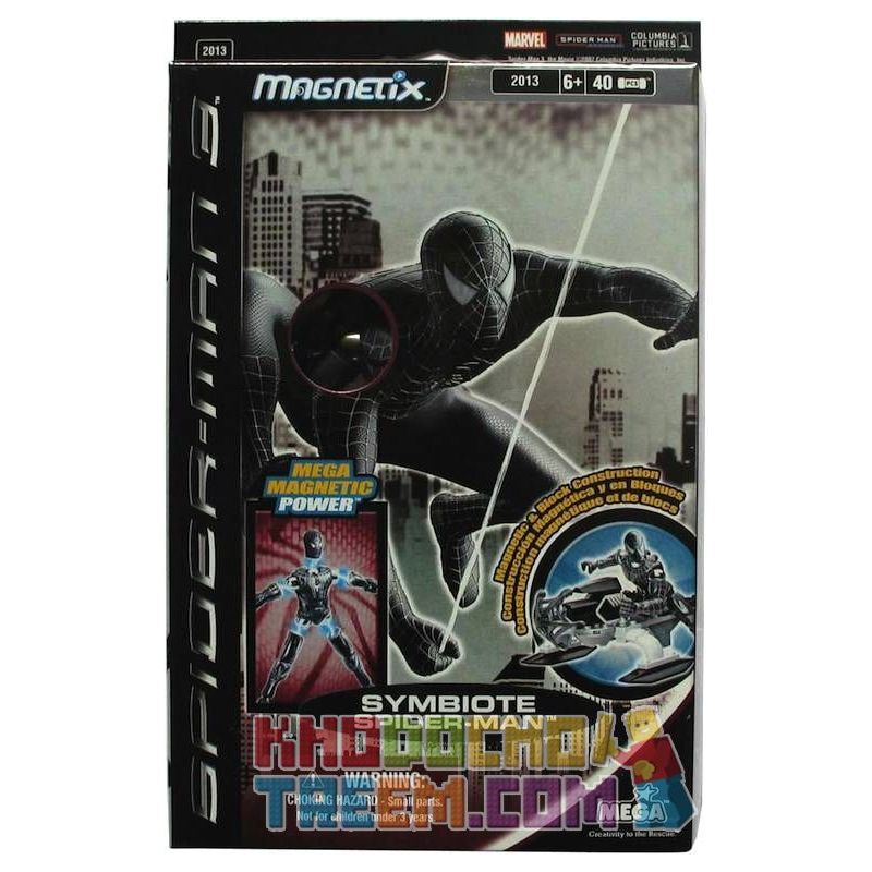MEGA BLOKS 2013 non Lego NGƯỜI NHỆN TRUYỆN TRANH bộ đồ chơi xếp lắp ráp ghép mô hình Spider-Man SYMBIOTE SPIDER-MAN 40 khối