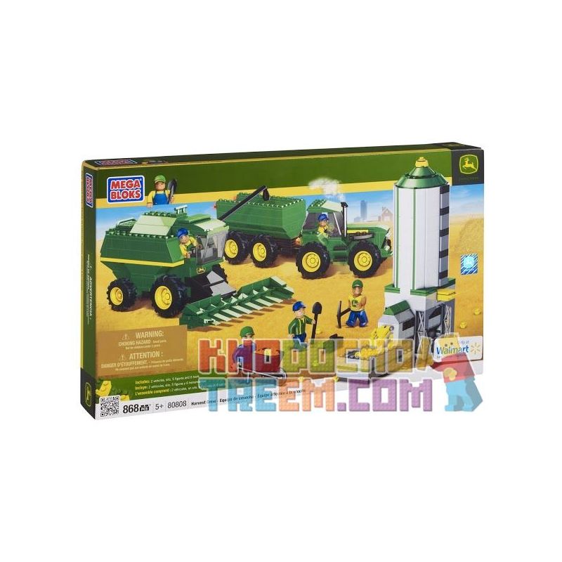 MEGA BLOKS 80808 non Lego ĐỘI THU HOẠCH bộ đồ chơi xếp lắp ráp ghép mô hình City HARVEST CREW Thành Phố 868 khối