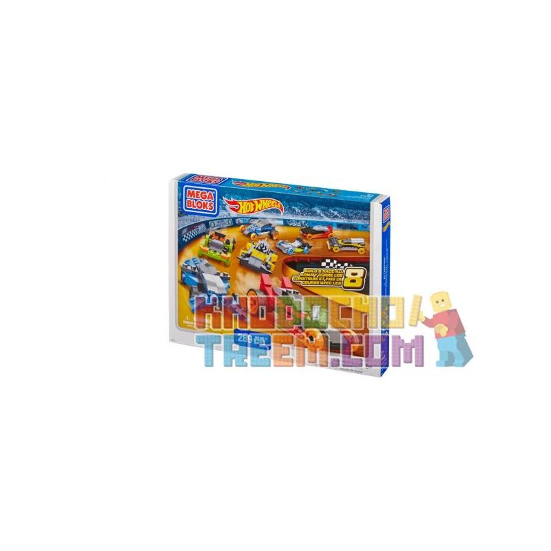 MEGA BLOKS 91743 non Lego BỘ SUPER RACE 8 TRONG 1 bộ đồ chơi xếp lắp ráp ghép mô hình Mini Racing Pacemaker SUPER RACE SET 8-IN-1 Đua Xe Mini 289 khối