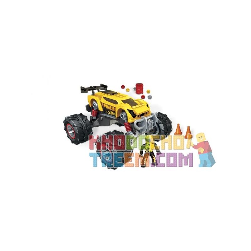 MEGA BLOKS 91712 non Lego XE TẢI QUÁI VẬT SUPER BLITZEN ™ bộ đồ chơi xếp lắp ráp ghép mô hình Mini Racing Pacemaker SUPER BLITZEN™ MONSTER TRUCK Đua Xe Mini 87 khối