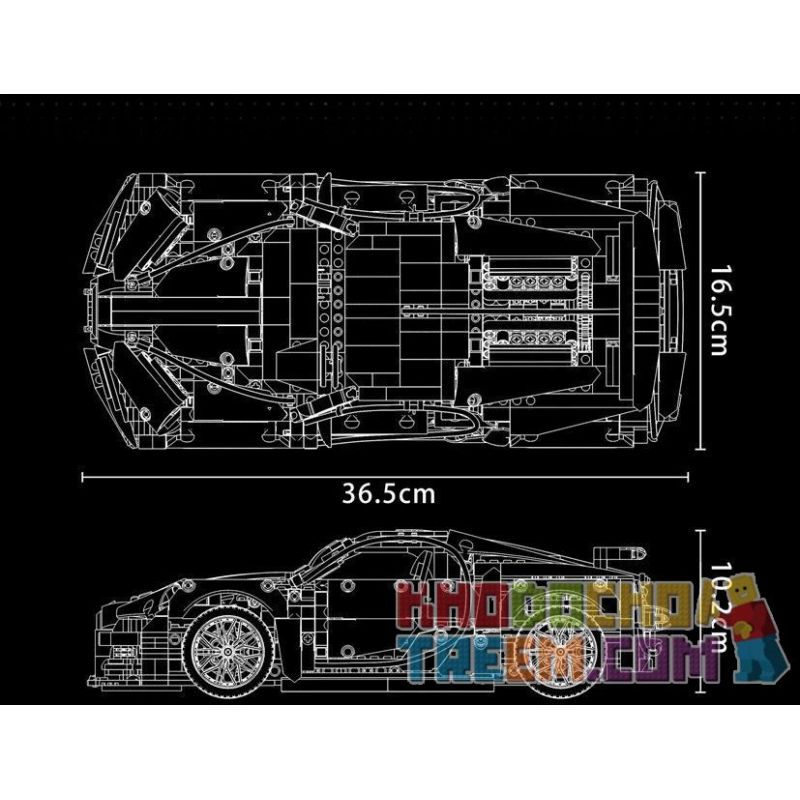 SHENZHEN RAEL ENTERTAINMENT 50028 non  BUGATTI CHIRON. bộ đồ chơi xếp lắp ráp ghép mô hình  Kỹ Thuật Công Nghệ Cao Mô Hình Phương Tiện 1233 khối