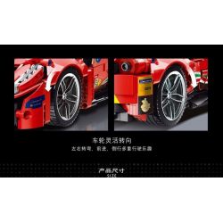 SHENZHEN RAEL ENTERTAINMENT 50026 non  XE THỂ THAO FERRARI 488 MÀU ĐỎ bộ đồ chơi xếp lắp ráp ghép mô hình  Kỹ Thuật Công Nghệ Cao Mô Hình Phương Tiện 1247 khối