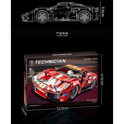 SHENZHEN RAEL ENTERTAINMENT 50026 non  XE THỂ THAO FERRARI 488 MÀU ĐỎ bộ đồ chơi xếp lắp ráp ghép mô hình  Kỹ Thuật Công Nghệ Cao Mô Hình Phương Tiện 1247 khối