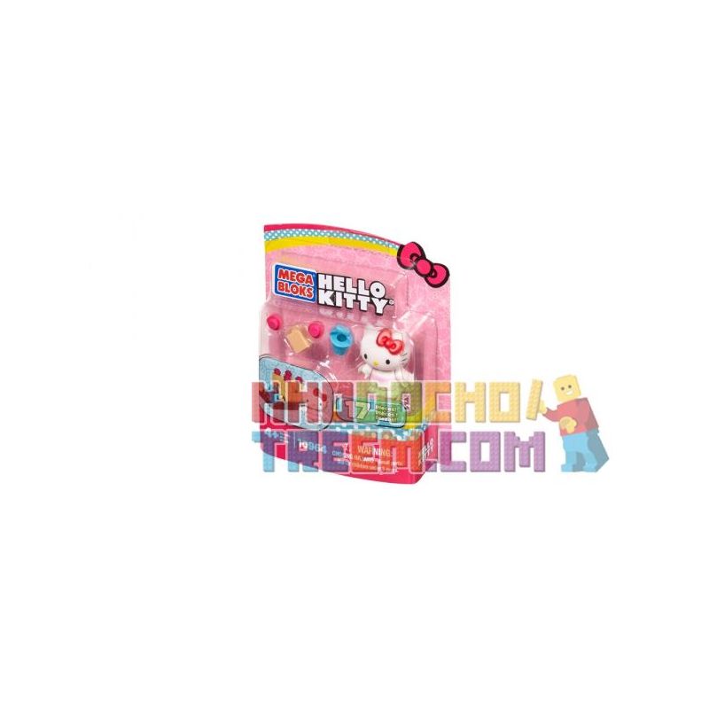 MEGA BLOKS 10964 non Lego LÂU ĐÀI CÁT bộ đồ chơi xếp lắp ráp ghép mô hình Hello Kitty SAND CASTLE 17 khối