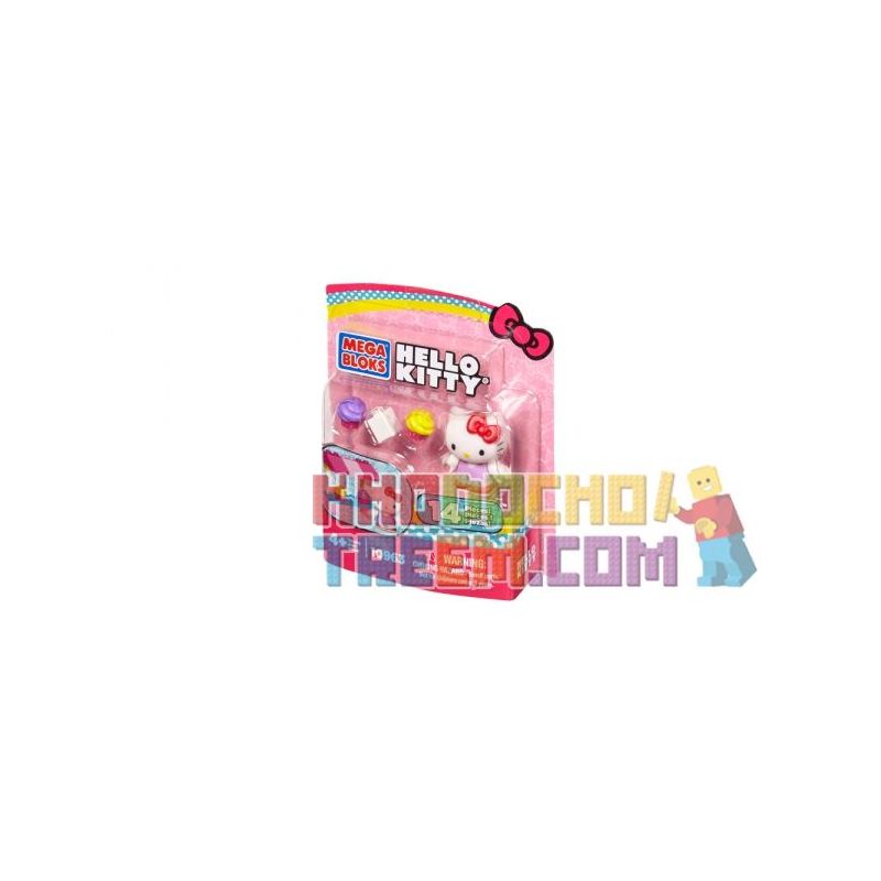 MEGA BLOKS 10963 non Lego BÁNH CUPCAKE bộ đồ chơi xếp lắp ráp ghép mô hình Hello Kitty CUPCAKES 14 khối