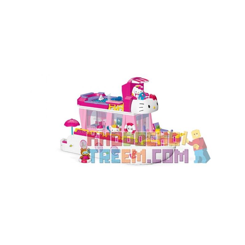 MEGA BLOKS 10930 non Lego THUYỀN BUỒM bộ đồ chơi xếp lắp ráp ghép mô hình Hello Kitty CRUISE SHIP 525 khối