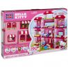 MEGA BLOKS 10896 non  KHÁCH SẠN LỚN bộ đồ chơi xếp lắp ráp ghép mô hình Hello Kitty GRAND HOTEL 191 khối