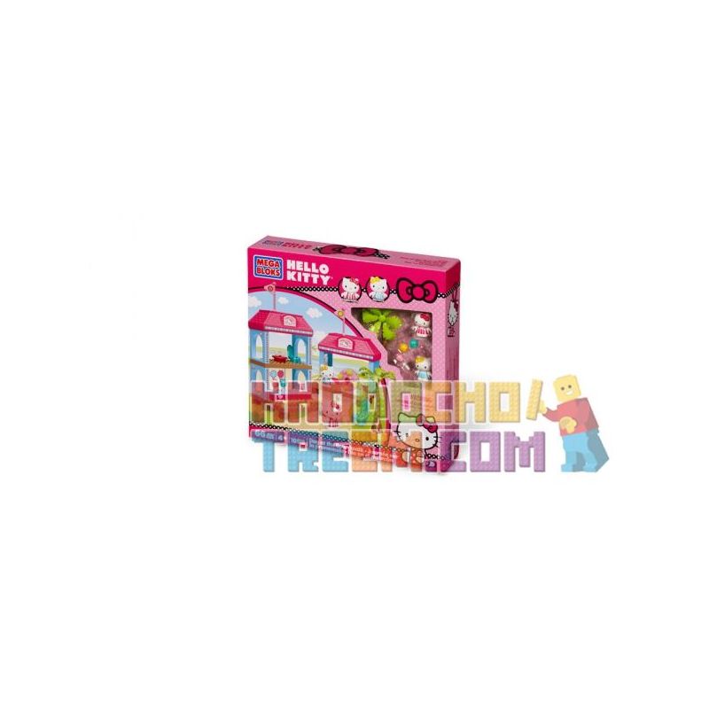 MEGA BLOKS 10918 non Lego MỘT NGÀY TRÊN LỐI ĐI BỘ LÁT VÁN bộ đồ chơi xếp lắp ráp ghép mô hình Hello Kitty DAY AT THE BOARDWALK 66 khối