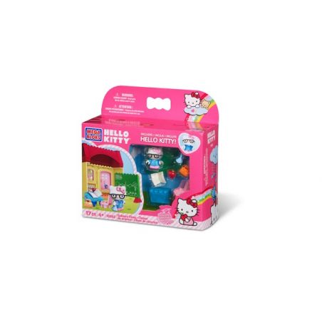 MEGA BLOKS 10892 non  LỚP HỌC KHOA HỌC bộ đồ chơi xếp lắp ráp ghép mô hình Hello Kitty SCIENCE CLASSROOM 17 khối