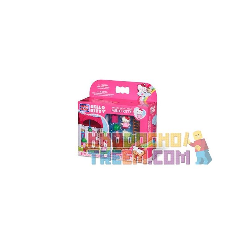 MEGA BLOKS 10891 non Lego THƯ VIỆN bộ đồ chơi xếp lắp ráp ghép mô hình Hello Kitty LIBRARY 21 khối