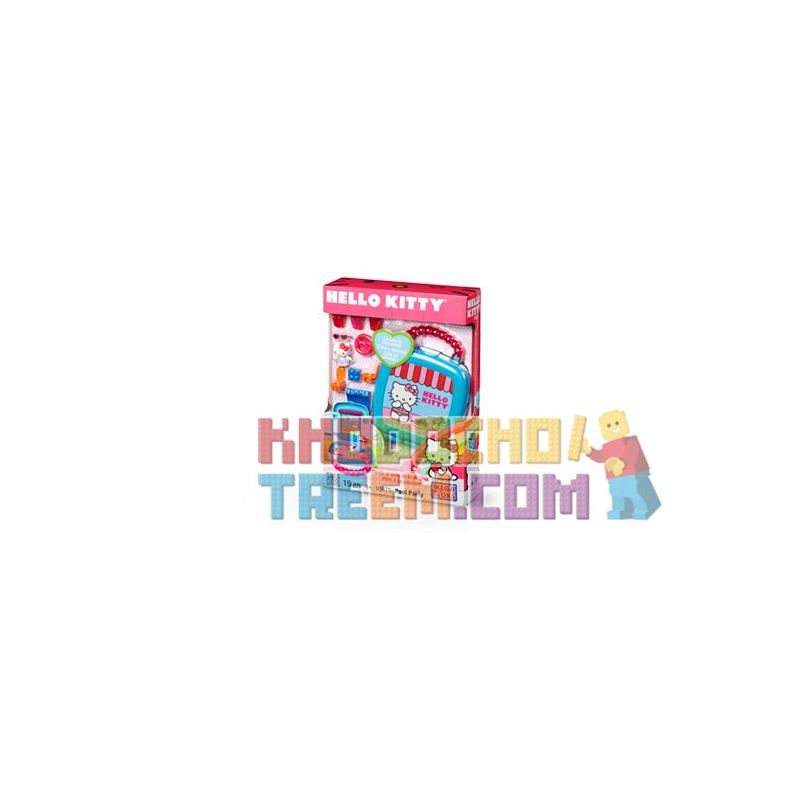 MEGA BLOKS 10875 non Lego TIỆC BỂ BƠI bộ đồ chơi xếp lắp ráp ghép mô hình Hello Kitty POOL PARTY 19 khối