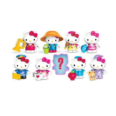 MEGA BLOKS 10861 non  DÒNG TÚI MÙ 2 bộ đồ chơi xếp lắp ráp ghép mô hình Hello Kitty BLIND PACK SERIES 2 3 khối