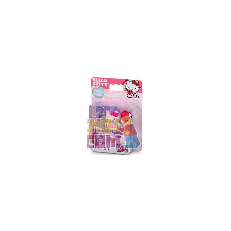 MEGA BLOKS 10814 non Lego SINH NHẬT bộ đồ chơi xếp lắp ráp ghép mô hình Hello Kitty BIRTHDAY 7 khối