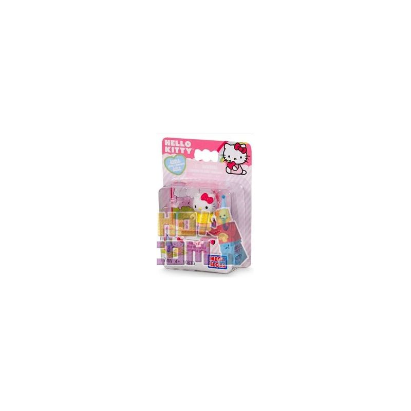 MEGA BLOKS 10813 non Lego NGÀY MƯA bộ đồ chơi xếp lắp ráp ghép mô hình Hello Kitty RAINY DAY 7 khối