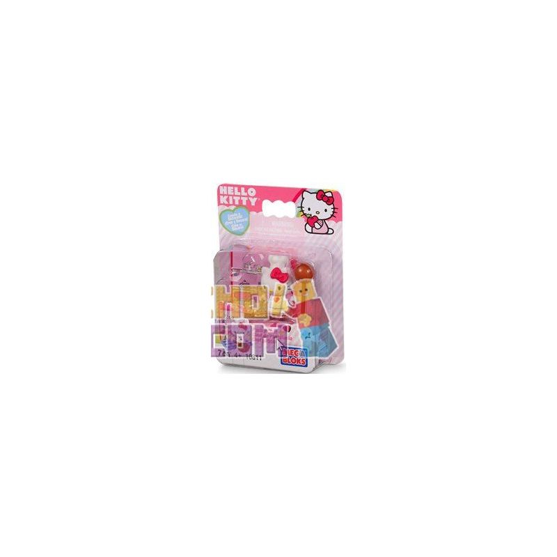 MEGA BLOKS 10811 non Lego ĐẦU BẾP BÁNH NGỌT bộ đồ chơi xếp lắp ráp ghép mô hình Hello Kitty PASTRY CHEF 7 khối
