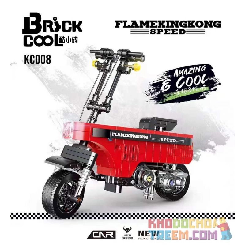 BRICKCOOL KC008 non Lego TỐC ĐỘ FLAMEKINGKONG bộ đồ chơi xếp lắp ráp ghép mô hình Technic FLAMEKINGKONG SPEED Kỹ Thuật Công Nghệ Cao Mô Hình Phương Tiện 356 khối