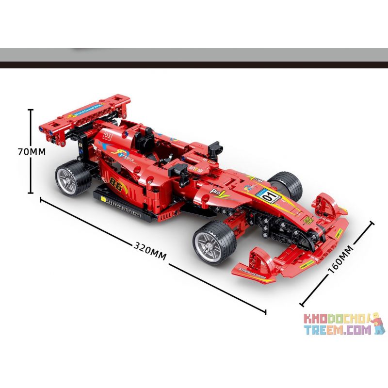 GOGO 67126 ZHEGAO QL0470 0470 non  XE ĐUA CÔNG THỨC MỘT tỷ lệ 1:18 bộ đồ chơi xếp lắp ráp ghép mô hình  F1 WORLD GRAND PRIX Kỹ Thuật Công Nghệ Cao Mô Hình Phương Tiện 458 khối